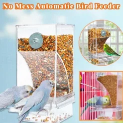 No Mess Automatic Bird Feeder,Automatic No-Spill Transparent Bird Feeder - Anti-Splash and Mess-Free Feeding Box