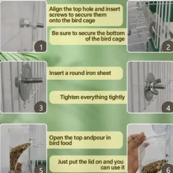 No Mess Automatic Bird Feeder,Automatic No-Spill Transparent Bird Feeder - Anti-Splash and Mess-Free Feeding Box