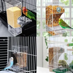 No Mess Automatic Bird Feeder,Automatic No-Spill Transparent Bird Feeder - Anti-Splash and Mess-Free Feeding Box