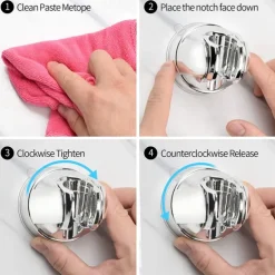 No Punching Universal Movable Bracket Powerful Suction Shower Seat Chuck Holder Suction Cup Shower Support for Bathroom Accessories