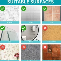 No-Drill Wall Mounted soap Dispenser for Bathroom and Kitchen, Shampoo and Conditioner Dispenser Drill Free with Adhesive