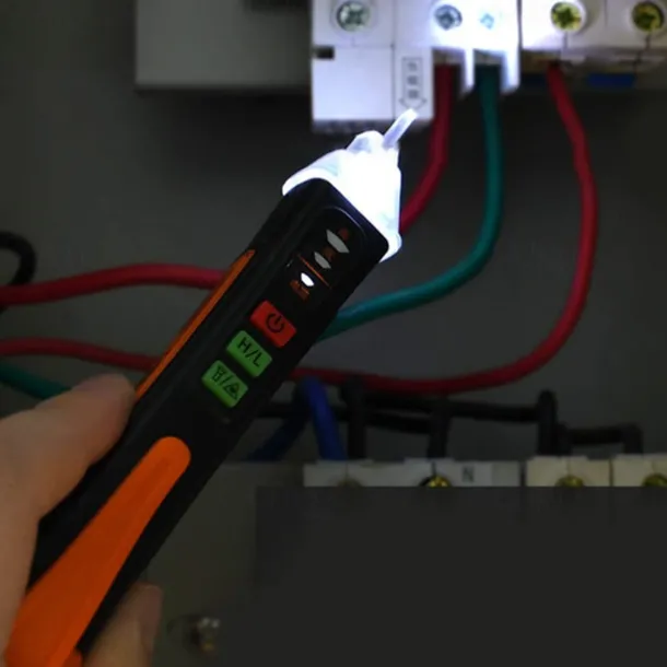 Non Contact Voltage Tester Pen Electrical Tools Electrical Tester AC 12-1000V/48V-1000V LED Flashlight Buzzer Alarm for Live/Null Wire Tester Judgment Wire Breakpoint Finder