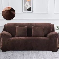 Non-slip Sofa Cover Thicken Plush Elastic All-inclusive Sofa Protector for Autumn Winter coffee Single seat