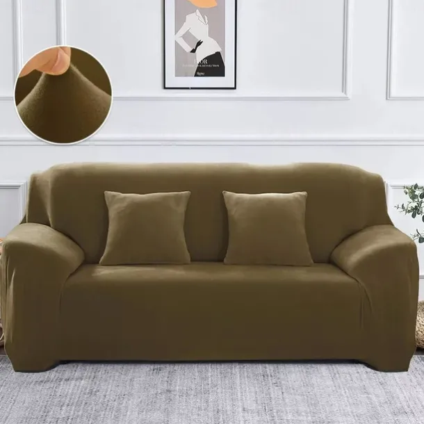 Non-slip Sofa Cover Thicken Plush Elastic All-inclusive Sofa Protector for Autumn Winter coffee Single seat