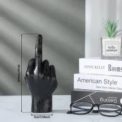 Nordic Decoration Home Sculpture Middle Finger Statue Ornament Home Desk Decoration Resin Craft for Room Decor Accessories