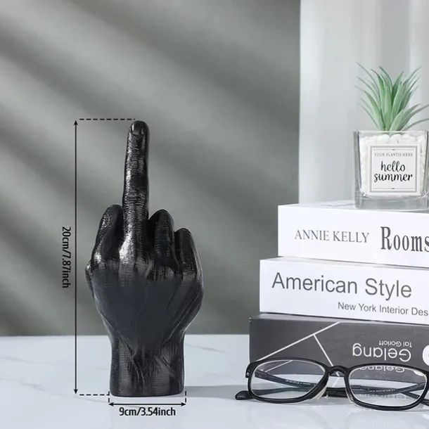 Nordic Decoration Home Sculpture Middle Finger Statue Ornament Home Desk Decoration Resin Craft for Room Decor Accessories