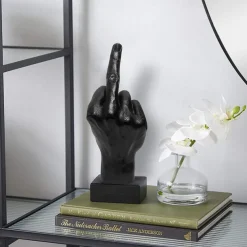 Nordic Decoration Home Sculpture Middle Finger Statue Ornament Home Desk Decoration Resin Craft for Room Decor Accessories