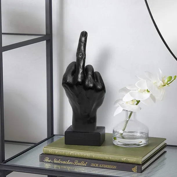 Nordic Decoration Home Sculpture Middle Finger Statue Ornament Home Desk Decoration Resin Craft for Room Decor Accessories