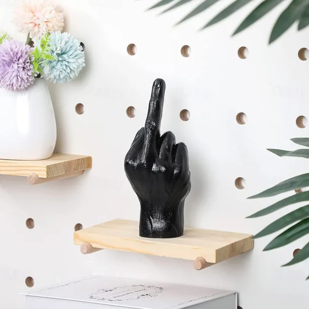 Nordic Decoration Home Sculpture Middle Finger Statue Ornament Home Desk Decoration Resin Craft for Room Decor Accessories