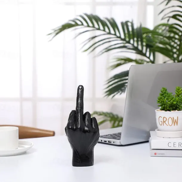 Nordic Decoration Home Sculpture Middle Finger Statue Ornament Home Desk Decoration Resin Craft for Room Decor Accessories
