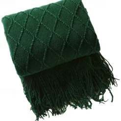 Nordic Fringe Knit Blanket Soft and Cozy Yarn Design Perfect for Office Naps, Air-Conditioned Rooms, or Relaxing Versatile as a Shawl, Sofa Throw, or Casual Cover