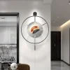 Nordic Light Luxury Clock Wall Decor Wall Clock 50 / 60 cm Modern Home Living Room Wall Clock Black Gold