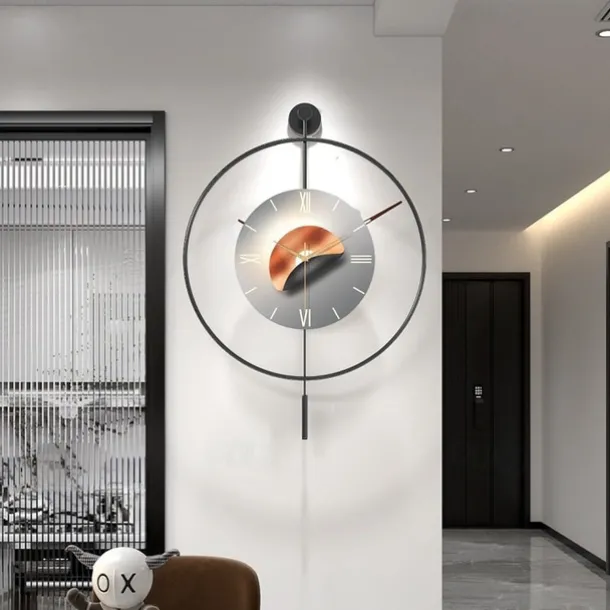 Nordic Light Luxury Clock Wall Decor Wall Clock 50 / 60 cm Modern Home Living Room Wall Clock Black Gold