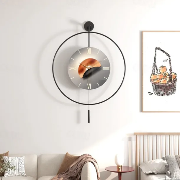 Nordic Light Luxury Clock Wall Decor Wall Clock 50 / 60 cm Modern Home Living Room Wall Clock Black Gold