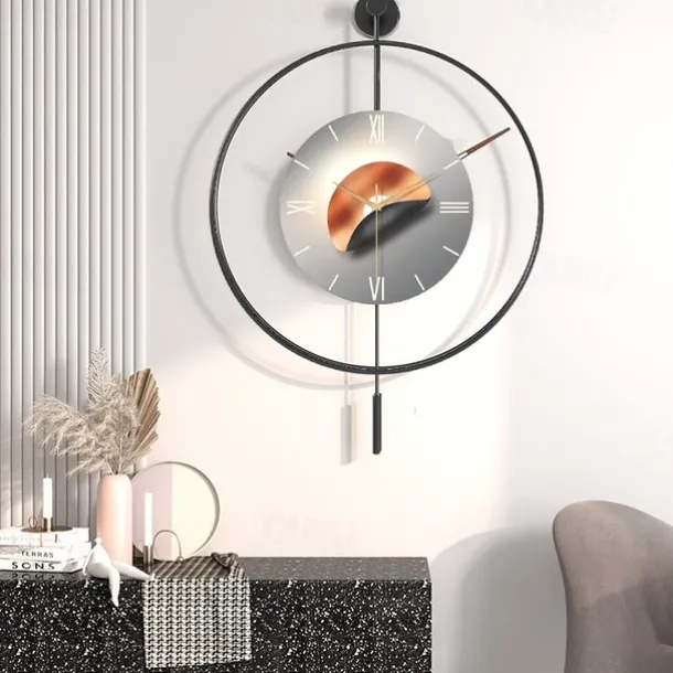 Nordic Light Luxury Clock Wall Decor Wall Clock 50 / 60 cm Modern Home Living Room Wall Clock Black Gold