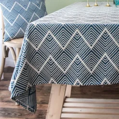 Nordic Style Thickened Cotton Linen Dining TableCloth, Anti Scalding and Anti Slip Tea TableCloth, Rectangular Desk Mat, TV Cabinet Decorative Cloth