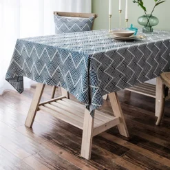 Nordic Style Thickened Cotton Linen Dining TableCloth, Anti Scalding and Anti Slip Tea TableCloth, Rectangular Desk Mat, TV Cabinet Decorative Cloth