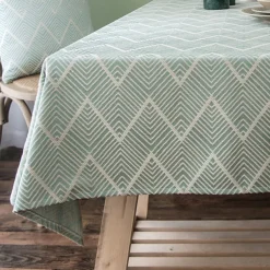 Nordic Style Thickened Cotton Linen Dining TableCloth, Anti Scalding and Anti Slip Tea TableCloth, Rectangular Desk Mat, TV Cabinet Decorative Cloth