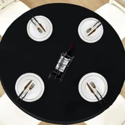 Nordic Tablecloth Outdoor Round Elastic Table Cover Waterproof And Oil-Proof PVC Tablecloth for Kitchen Dining, Party, Holiday, , Buffet