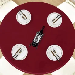 Nordic Tablecloth Outdoor Round Elastic Table Cover Waterproof And Oil-Proof PVC Tablecloth for Kitchen Dining, Party, Holiday, , Buffet