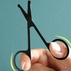 Nose Hair Scissors Stainless Steel Round Head Beauty Trimmer Nose Hair Trimmers Portable Ergonomics Nose Hair Cutter Tools