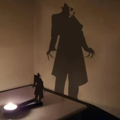 Nosferatu Metal Candle Shadow Holder, Gothic Horror Tealight Caster, Tabletop Shadow Play Decor for Party And Home Ambiance, Christmas, Halloween