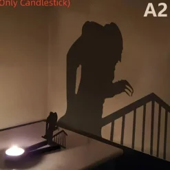 Nosferatu Metal Candle Shadow Holder, Gothic Horror Tealight Caster, Tabletop Shadow Play Decor for Party And Home Ambiance, Christmas, Halloween