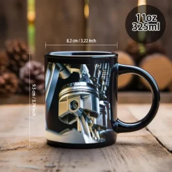 Novelty Mechanic Engine Mugs Unique Coffee Mugs Fathers Day Mug Automotive Art Mechanic Funny Coffee Mug Cool Dad Gifts from Daughter Son Wife for Christmas Birthday Novelty Gag Gift Tea Cup 11oz