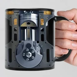 Novelty Mechanic Engine Mugs Unique Coffee Mugs Fathers Day Mug Automotive Art Mechanic Funny Coffee Mug Cool Dad Gifts from Daughter Son Wife for Christmas Birthday Novelty Gag Gift Tea Cup 11oz