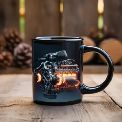 Novelty Mechanic Engine Mugs Unique Coffee Mugs Fathers Day Mug Automotive Art Mechanic Funny Coffee Mug Cool Dad Gifts from Daughter Son Wife for Christmas Birthday Novelty Gag Gift Tea Cup 11oz