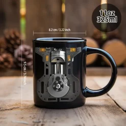 Novelty Mechanic Engine Mugs Unique Coffee Mugs Fathers Day Mug Automotive Art Mechanic Funny Coffee Mug Cool Dad Gifts from Daughter Son Wife for Christmas Birthday Novelty Gag Gift Tea Cup 11oz
