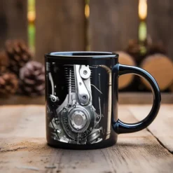 Novelty Mechanic Engine Mugs Unique Coffee Mugs Fathers Day Mug Automotive Art Mechanic Funny Coffee Mug Cool Dad Gifts from Daughter Son Wife for Christmas Birthday Novelty Gag Gift Tea Cup 11oz