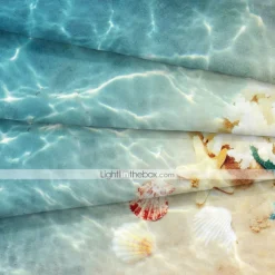 Ocean Duvet Cover Bedding Sets Comforter Cover with 1 Duvet Cover or Coverlet,1Sheet,2 Pillowcases for Double/Queen/King(1 Pillowcase for Twin/Single)