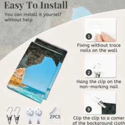 Ocean Wave Cave Wall Tapestry Art Decor Blanket Curtain Picnic Tablecloth Hanging Home Bedroom Living Room Dorm Decoration Nature Landscape Sea