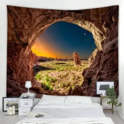 Ocean Wave Cave Wall Tapestry Art Decor Blanket Curtain Picnic Tablecloth Hanging Home Bedroom Living Room Dorm Decoration Nature Landscape Sea