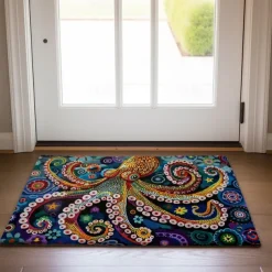 Octopus Doormat Kitchen Mat Floor Mat Non-Slip Area Rug Oil Proof Rug Indoor Outdoor Mat Bedroom Decor Bathroom Mat Entrance Rug