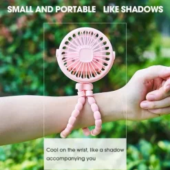 Octopus Fan Easy to Carry Multi-Functional Folding Office Desktop Outdoor Camping Stroller Handheld Fan Baby Stroller Fan Hand Held Bicycle Portable FanVentilator Silent Outdoor Cooler Neck Fan