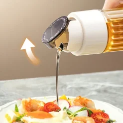 Oil Bottle Cooking Seasoning Sauce Bottle Glass Storage Bottles For Oil and Vinegar Creative Oil Dispenser For Kitchen Accessory