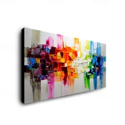 Oil Painting 100% Handmade Hand Painted Wall Art On Canvas Colorful Abstract Line Modern Style Home Decoration Decor Rolled Canvas No Frame Unstretched 120*60cm/160*80cm