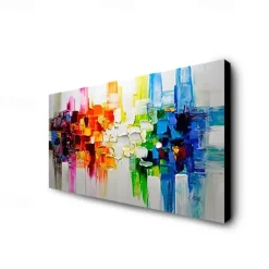 Oil Painting 100% Handmade Hand Painted Wall Art On Canvas Colorful Abstract Line Modern Style Home Decoration Decor Rolled Canvas No Frame Unstretched 120*60cm/160*80cm
