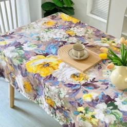 Oil Painting Design Tablecloth Artistic and Elegant Table Cover Featuring Classic Oil Painting Patterns Ideal for Adding a Unique and Sophisticated Touch to Your Dining Table Perfect for Home Decor a