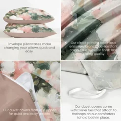 Oil Painting Floral Pattern Duvet Cover Set Set Soft 3-Piece Luxury Cotton Bedding Set Home Decor Gift Twin Full King Queen Size Duvet Cover