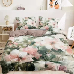 Oil Painting Floral Pattern Duvet Cover Set Set Soft 3-Piece Luxury Cotton Bedding Set Home Decor Gift Twin Full King Queen Size Duvet Cover