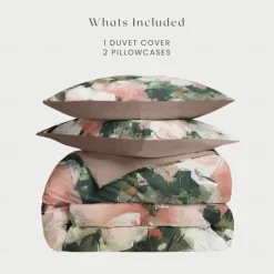 Oil Painting Floral Pattern Duvet Cover Set Set Soft 3-Piece Luxury Cotton Bedding Set Home Decor Gift Twin Full King Queen Size Duvet Cover