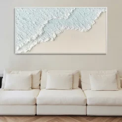 Oil Painting Hand painted Warm Textured Sea Paintings handmade Modern Ocean Art Abstract Canvas painting Custom Artwork Personalized Gifts Wabi Sabi Art Minimalist artwork painting Wall Decor canvas