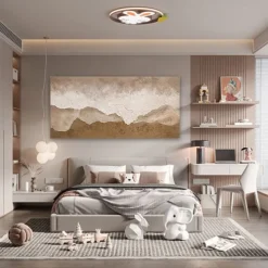 Oil Painting Hand painted Warm Textured Sea Paintings handmade Modern Ocean Art Abstract Canvas painting Custom Artwork Personalized Gifts Wabi Sabi Art Minimalist artwork painting Wall Decor canvas