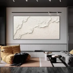 Oil Painting Hand painted Warm Textured Sea Paintings handmade Modern Ocean Art Abstract Canvas painting Custom Artwork Personalized Gifts Wabi Sabi Art Minimalist artwork painting Wall Decor canvas