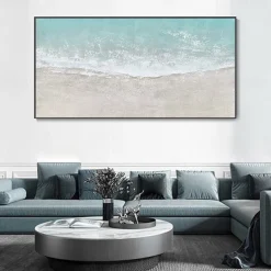 Oil Painting Hand painted Warm Textured Sea Paintings handmade Modern Ocean Art Abstract Canvas painting Custom Artwork Personalized Gifts Wabi Sabi Art Minimalist artwork painting Wall Decor canvas