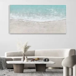 Oil Painting Hand painted Warm Textured Sea Paintings handmade Modern Ocean Art Abstract Canvas painting Custom Artwork Personalized Gifts Wabi Sabi Art Minimalist artwork painting Wall Decor canvas