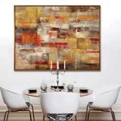 Oil Painting Hand Painted Horizontal Abstract Pop Art Modern Rolled Canvas (No Frame)